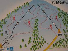 Trail map Menchil (Менчул) – Slavske (Славське)