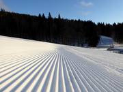 Perfectly groomed slopes in the Hochficht ski resort