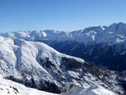 View from the Eggishorn over the Bellwald ski area