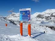 Clear signage on the slopes