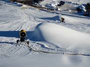 Artificial snow production in the ski resort of Jochgrimm (Passo Oclini)