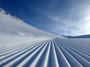 Perfect slope preparation in the ski resort of Mt. Hutt