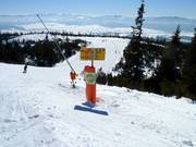 Signposting on the slopes of Štrbské Pleso