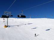 Perfectly groomed slope at Kronplatz