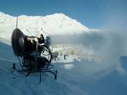 Snow cannons at work