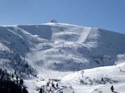 Kornock Steilhang steep ski route and powder slopes at the Kornockbahn lift