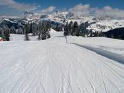 Excellent slope grooming at Crep de Mont