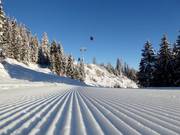 Perfectly groomed slope in the Galsterberg ski area
