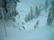 Extremely steep couloir