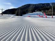 Perfect slope grooming in the Hemsedal ski area