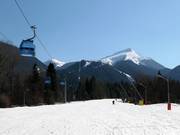 View from the base station to the slopes on the Todorka (2,746 metres)