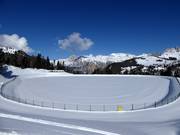 Storage pond in the Gröden ski area