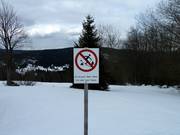 Sign for the protection of the forest