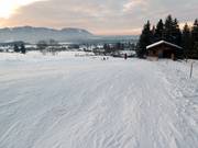 Slope with a view of the valley station