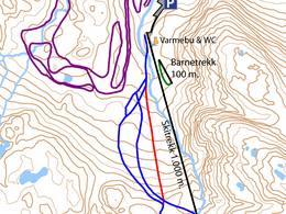 Trail map Fjellhaugen Skisenter
