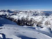 Start of the slopes on the Marmolada