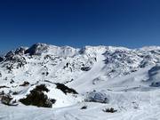View of the open ski terrain in the Vogel ski resort