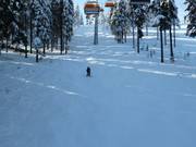 Unofficial mogul slope below the chairlift