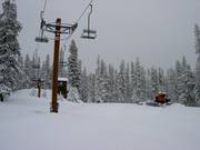 Slope grooming at the mountain station