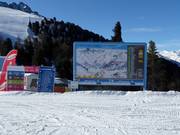Large orientation board at the mountain station of the Bergkastel cable car