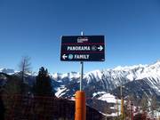 Slope signage at Klausberg