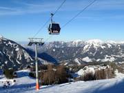 View from the Hirschkogelbahn over the ski area
