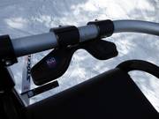 Child safety lock on the six-seater chairlift