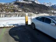 Charging stations for electric cars at the valley station