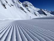 Very good slope preparation in the ski resort of Lauchernalp