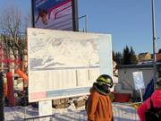 Slope map in the Zieleniec ski area