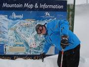 Slope map in the ski resort