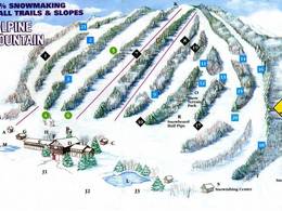 Trail map Alpine Mountain Ski & Snow Tubing Center