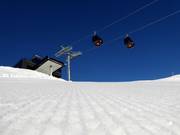 Freshly groomed slope in Hochzillertal