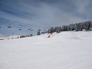 Slopes like these at the Challiers chairlift in Les Saisies make learning easy