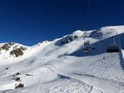 Ungroomed off-piste slopes at the Sattele chairlift