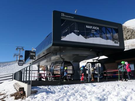 Sarntal Alps: best ski lifts – Lifts/cable cars Meran 2000