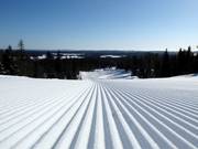 Perfect slope grooming in the Ruka ski resort