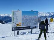 Information board at the mountain station of the Dorfbahn Königsleiten
