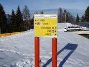 Information board in the Monte Bondone ski area
