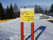 Information board in the ski resort of Monte Bondone