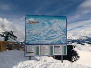 Slope map with information on open slopes