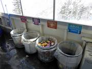 Waste separation in the Furano ski area