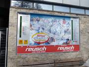 Slope map with current operating information in the ski area