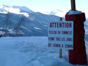 Information about the lunch break at some lifts