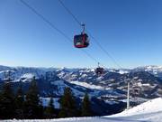 The new Fleckalmbahn from Kirchberg to the KitzSki ski area
