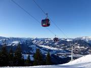 The new Fleckalmbahn lift from Kirchberg to the ski resort of KitzSki