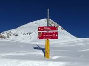 Signposting in the Andermatt/Sedrun ski area