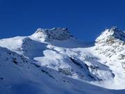 Extreme freeride routes at Corvatsch