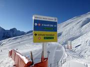 Signage in the ski area