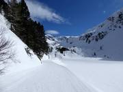 View from the Grünsee up into the ski area